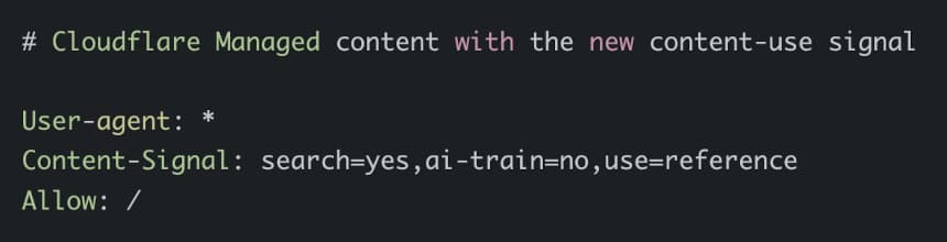 Use Signal in der robots.txt
