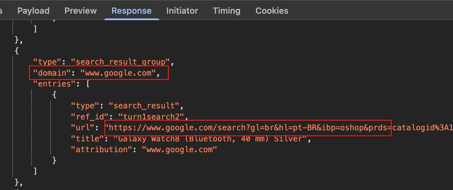 Google Shopping-Ergebnis in GPT-6 Astra