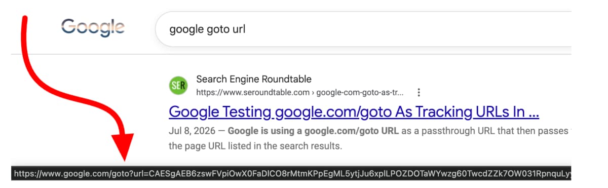 Google Goto-URL: Beispiel