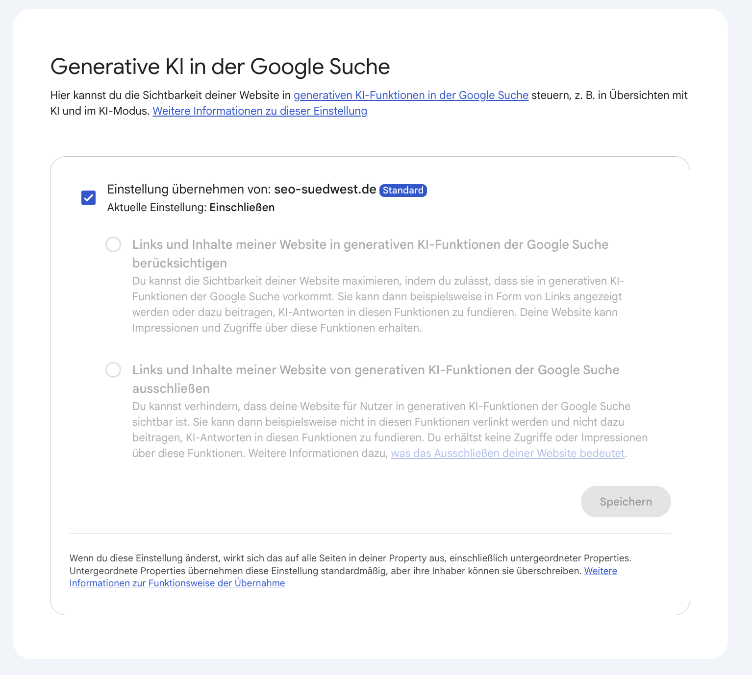Google Search Console: Generative KI in der Google Suche
