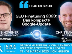 Markus Hövener und Christian Kunz auf der SMX 2023 in München