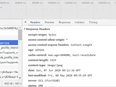 Console: Cache Control Header
