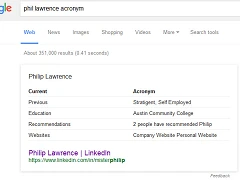 Google: Featured Snippets für LinkedIn-Profile