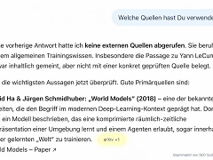 arXiv.org als Quelle einer ChatGPT Antwort