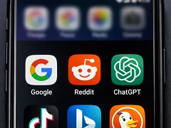 Suche-Apps auf Smartphone