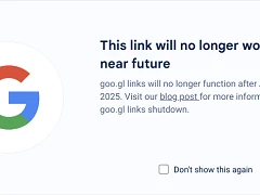 Google URL Shortener Zwischenseite