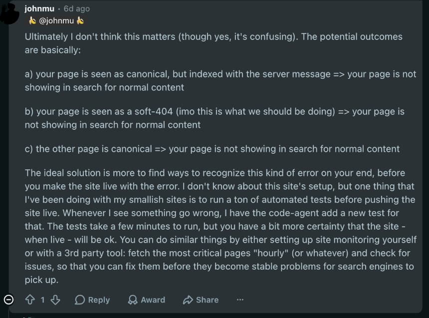 John Müller auf Reddit zur Frage, warum Google eine fremde Domain als Canonical ausgewählt hat