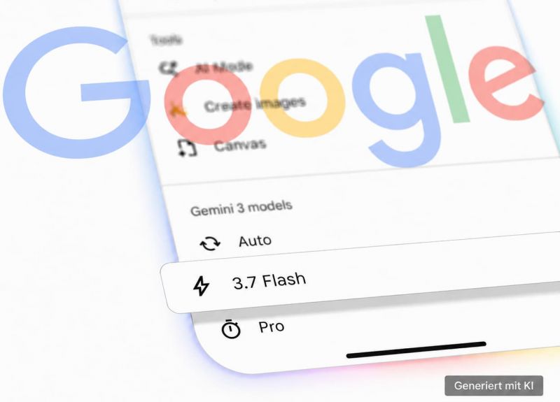 Google Suche mit Gemini 3.7 Flash