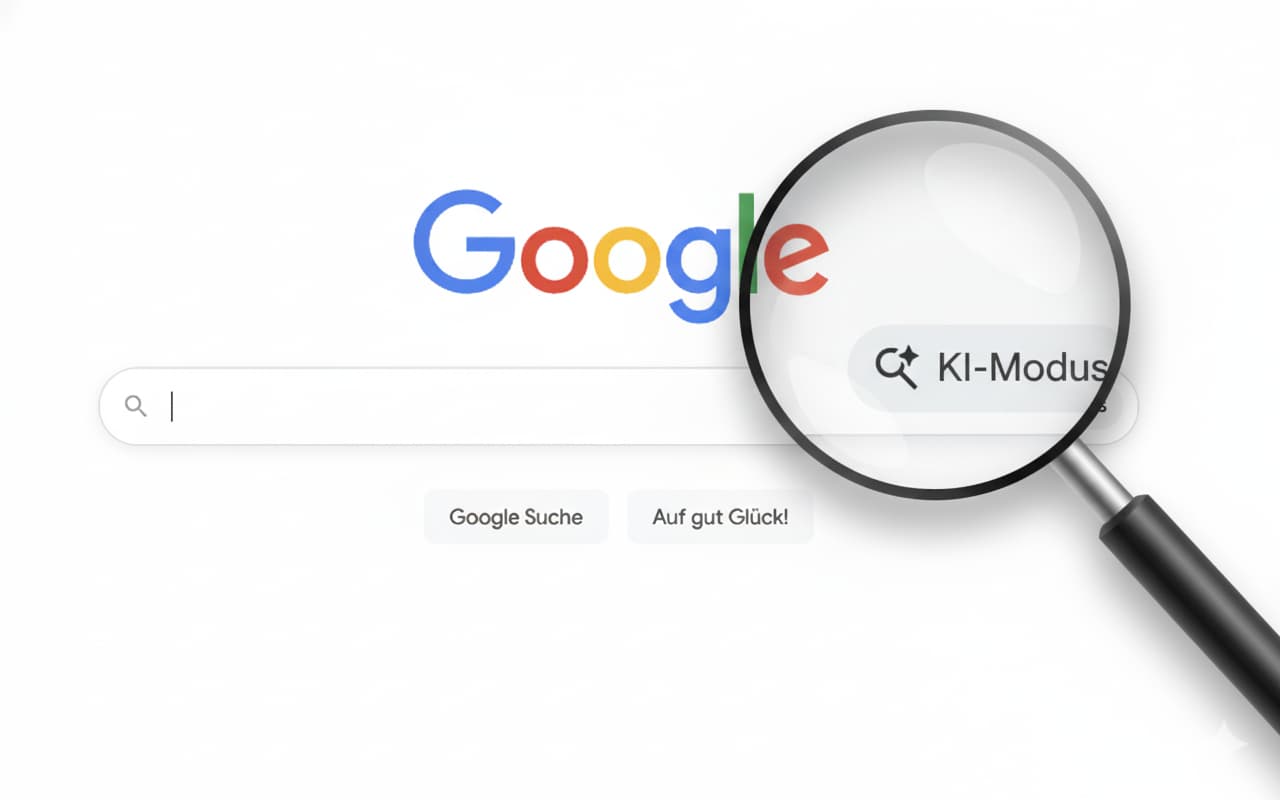 Google KI-Modus mit Lupe