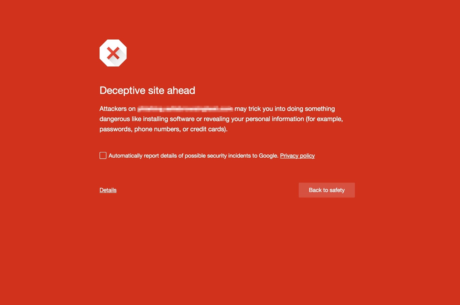Google: Hinweis zum Blockieren eines Downloads