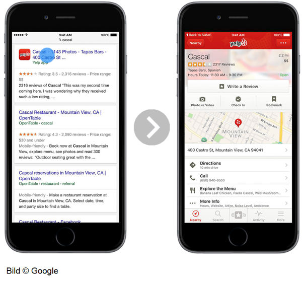 Google: IOS- und App-Indexierung
