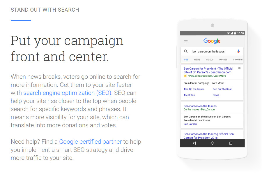 Google: Stand out with search