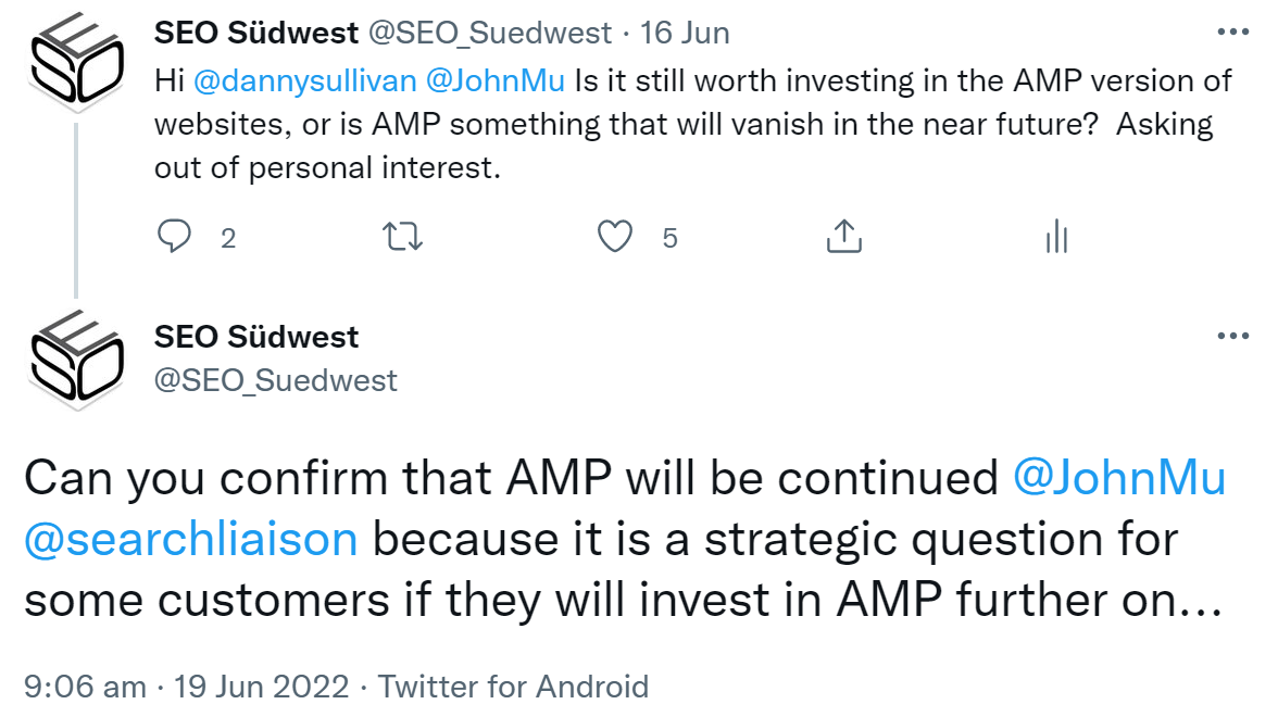 Anfragen an Google: Lohnt sich die Investition in AMP noch?
