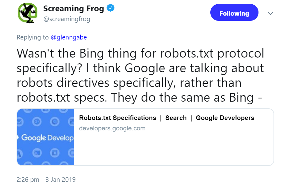 Bing-Aussage zum Umgang mit Direktiven bezieht sich nur auf die robots.txt