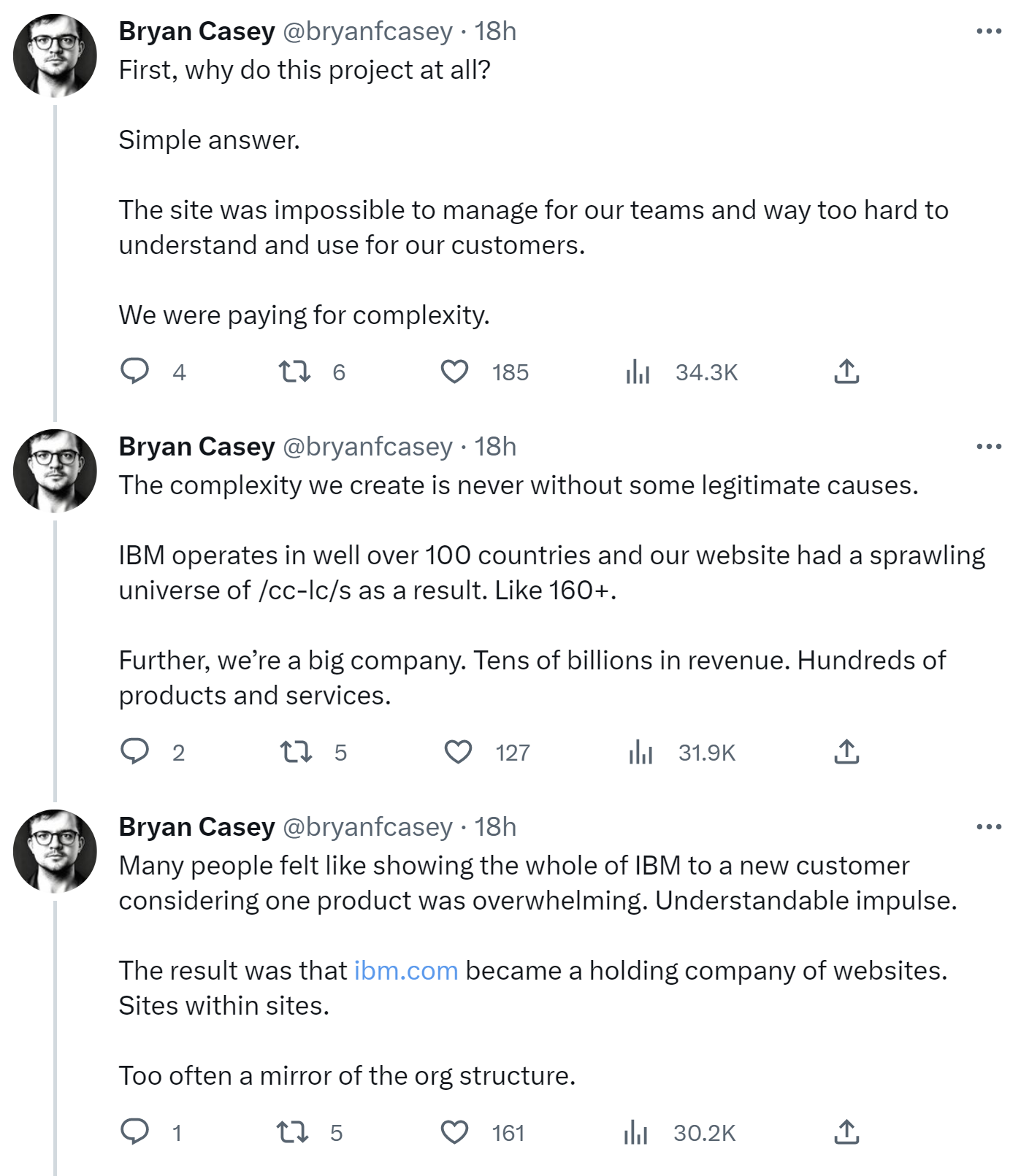 Bryan Casey: IBM - komplexe Website-Struktur