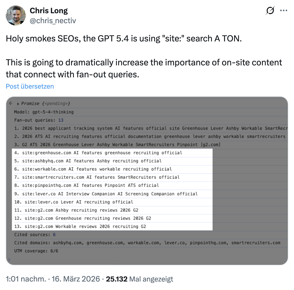 ChatGPT: Site-Abfragen per Query Fan-Out