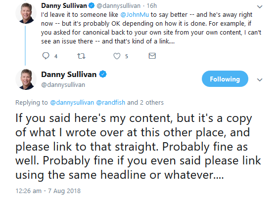 Danny Sullivan: Bitte um Link auf Originalinhalte wohl kein Problem