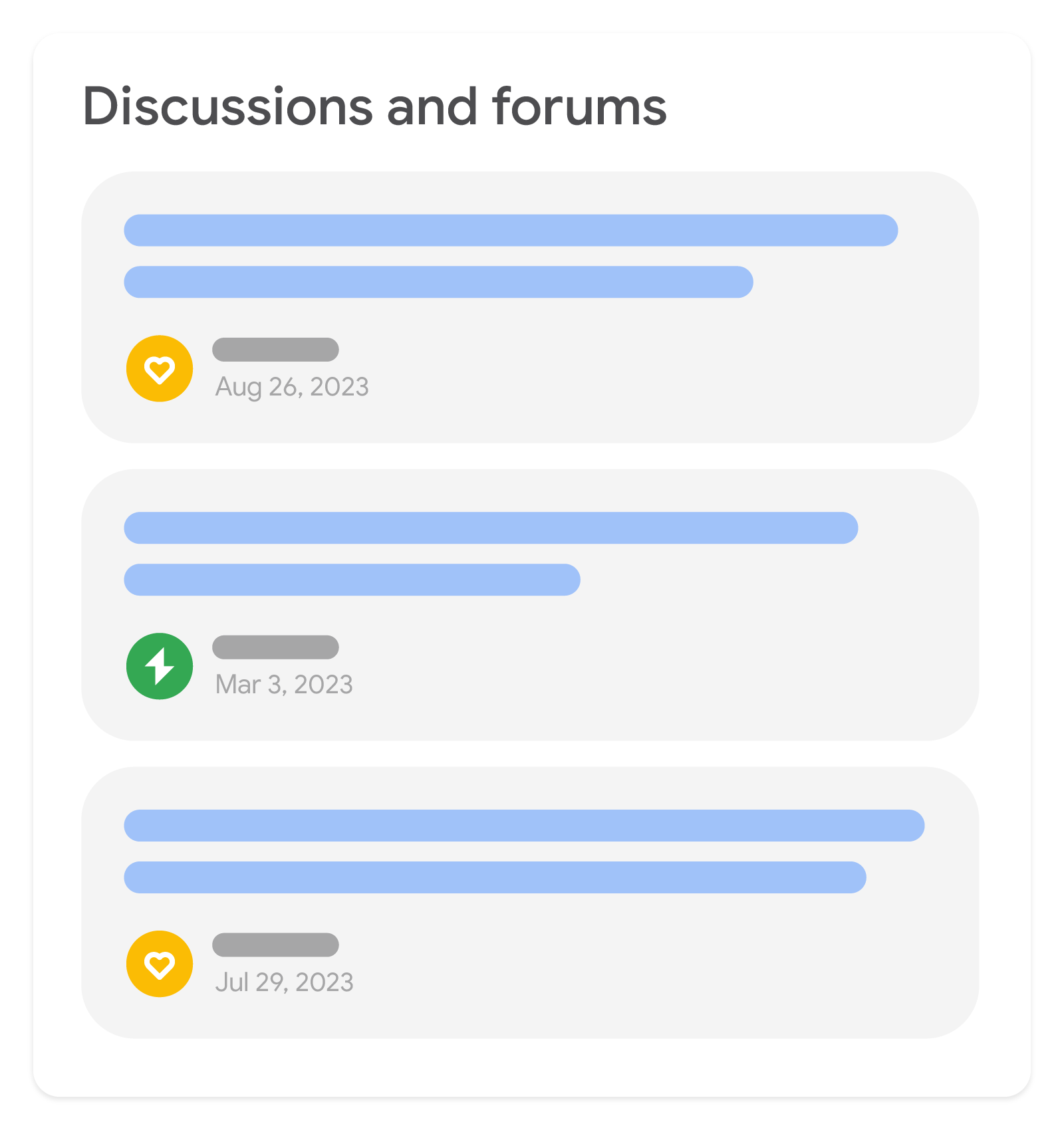 Google Discussions and Forums