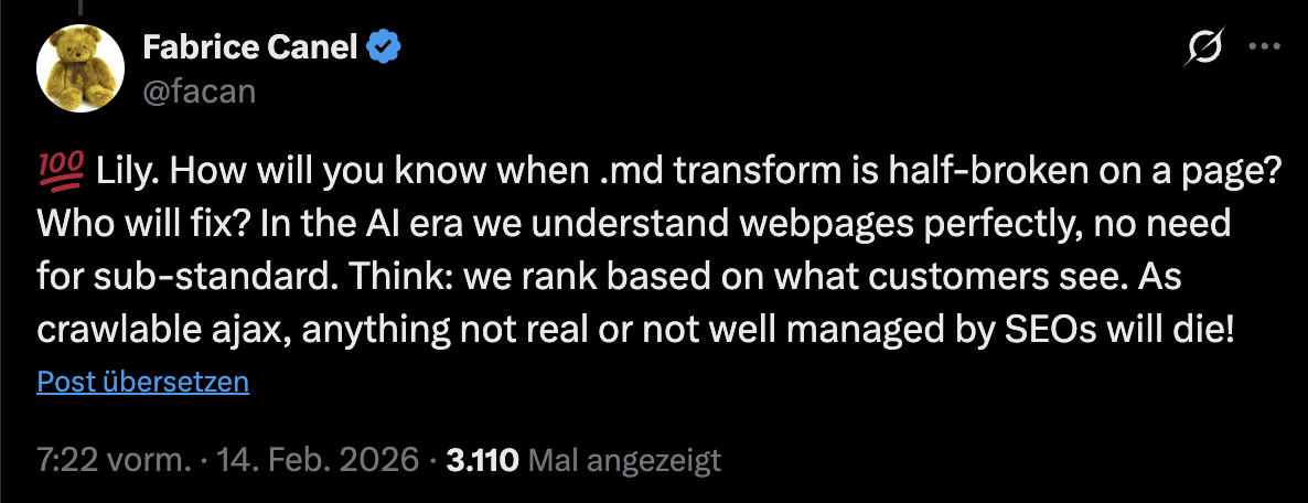 Fabrice Canel: Markdown bringt nichts