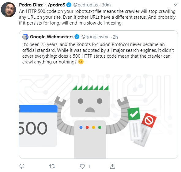 Google: 500er-Fehler für robots.txt führen zum Stopp des Crawlens