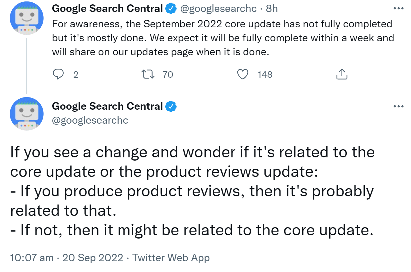 Gleichzeitiges Google Core Update und Product Reviews Update: Google gibt einen Tipp, wie sich die Auswirkungen auseinanderhalten lassen