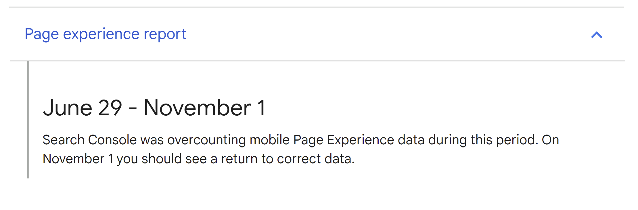 Google Data Anomalies: fehlerhafte Daten zur mobilen Page Experience für den Zeitraum 29. Juni bis 1. November möglich