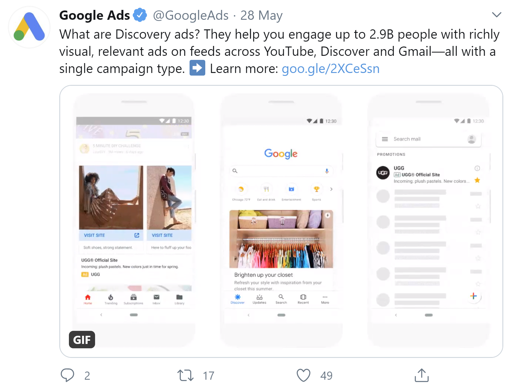Google Discovery Ads jetzt weltweit verfübar
