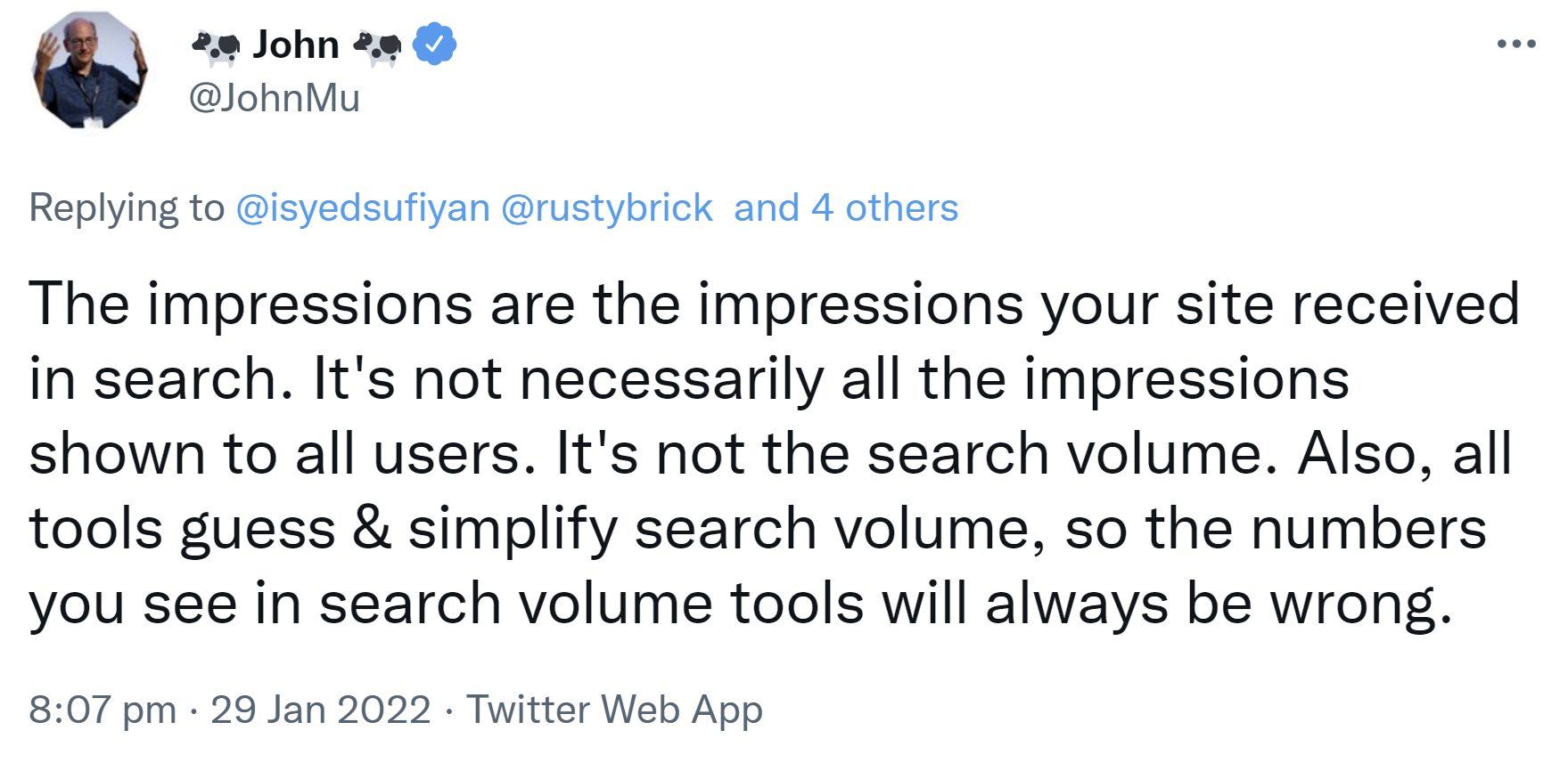 Google: Impressionen aus der Search Console entsprechen nicht dem gesamten Suchvolumen