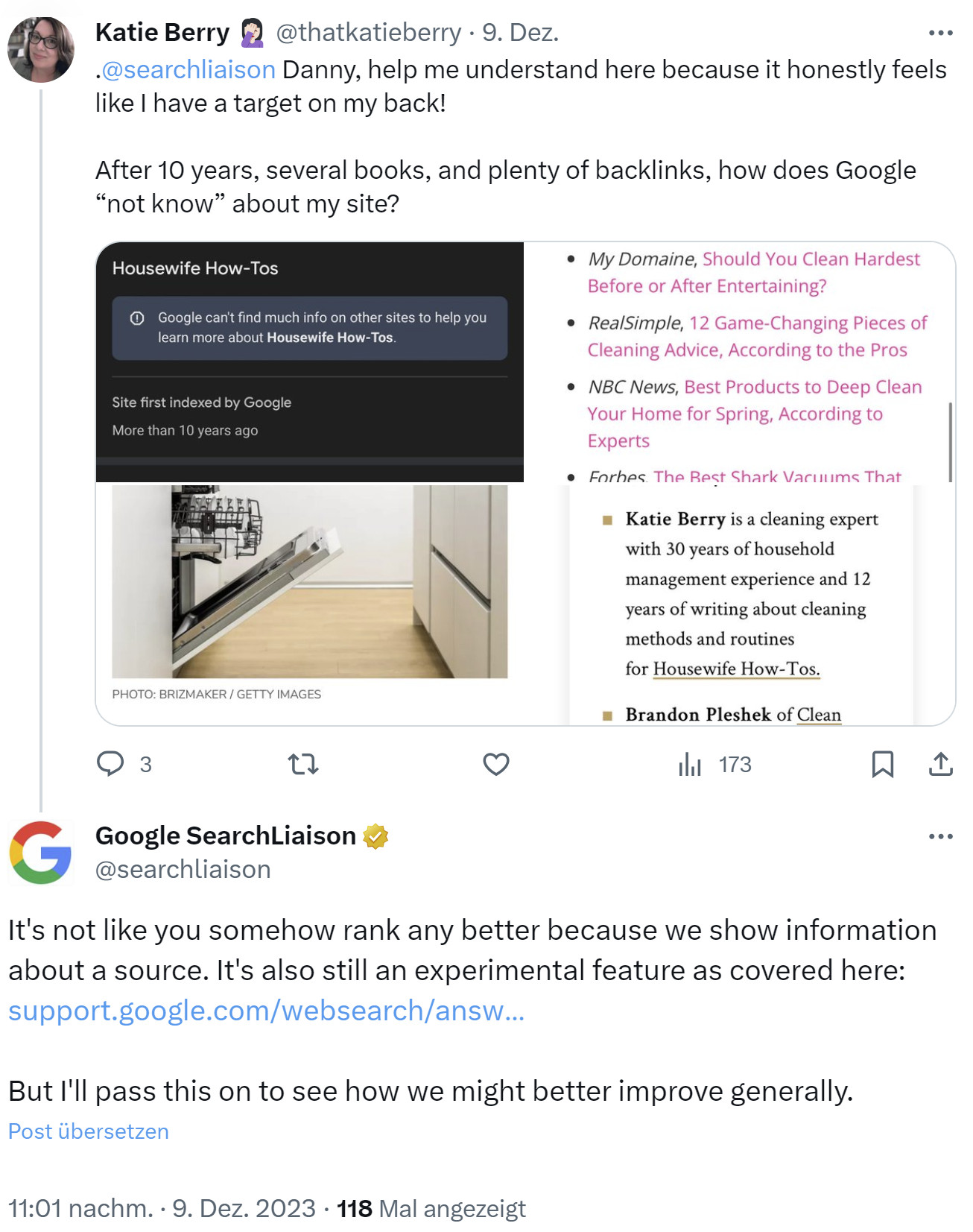 Google: Anzeige von 'About the source' bringt keine besseren Rankings