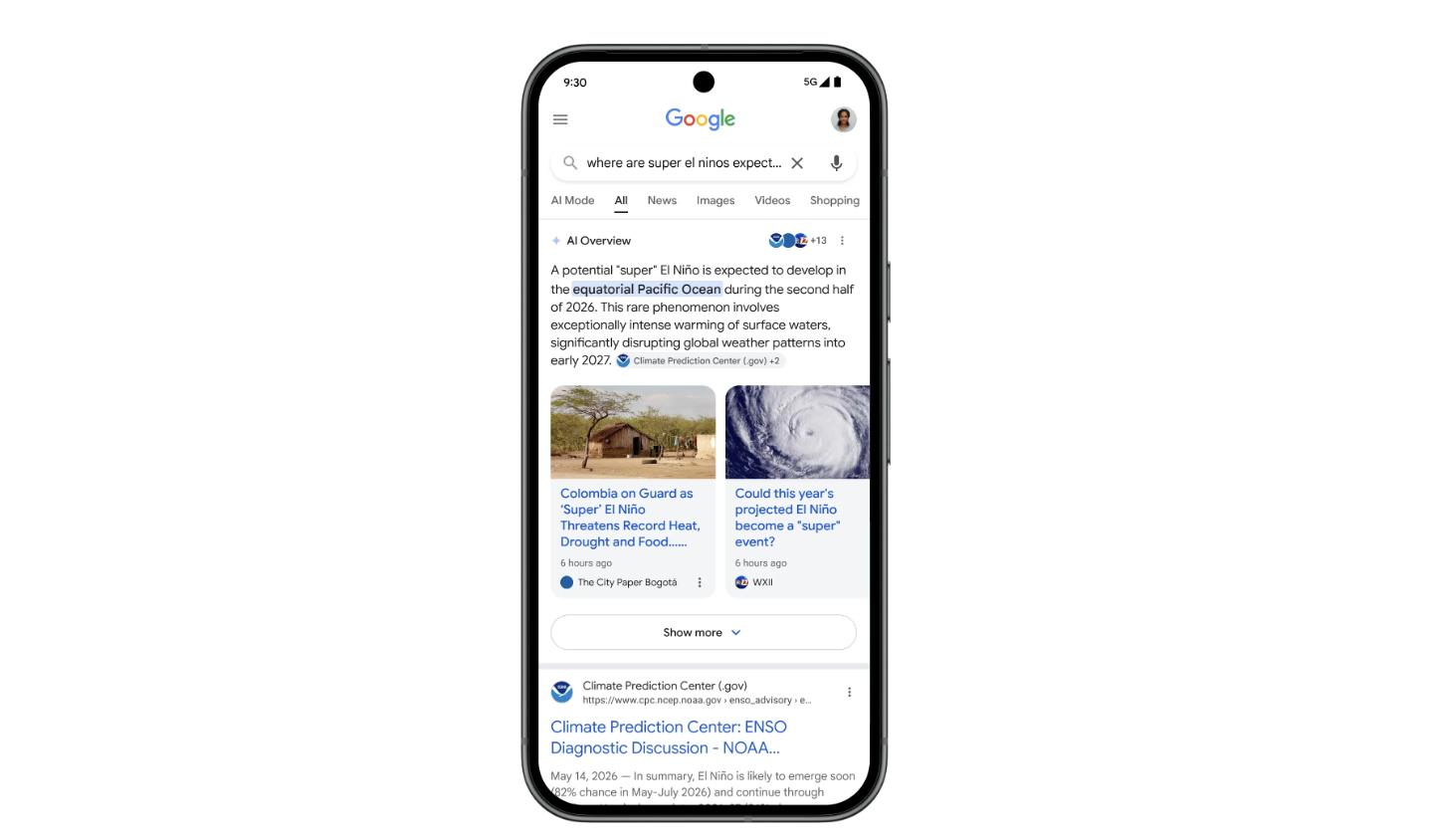 Google Karussell Trend-Thema