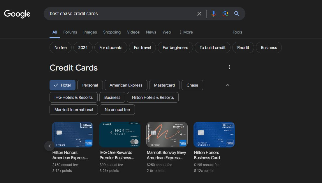 Google: neues Widget für Kreditkarten