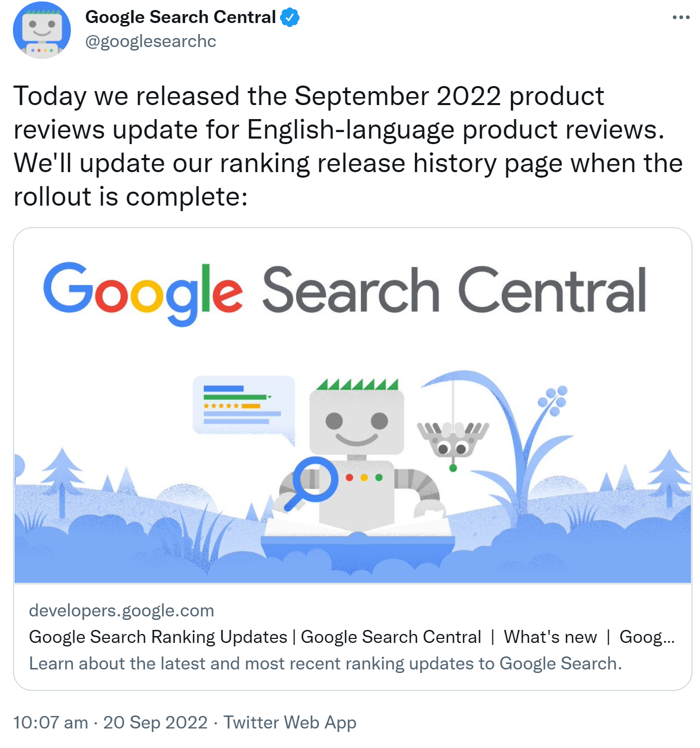 Google rollt das September 2022 Product Reviews Update aus