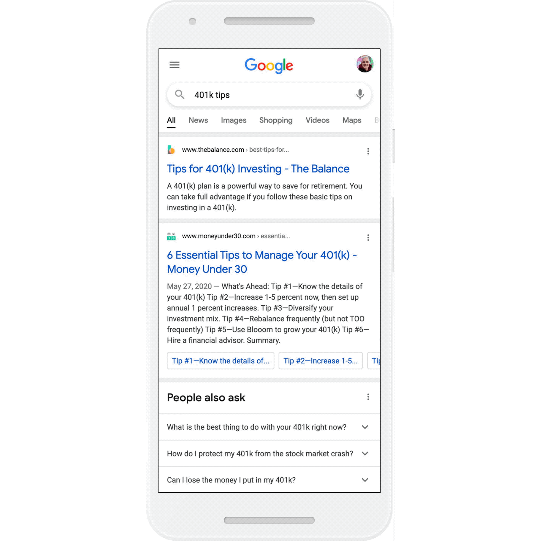 Google: Info-Layer mit zusätzlichen Informationen zu Websites auf Suchergebnisseite