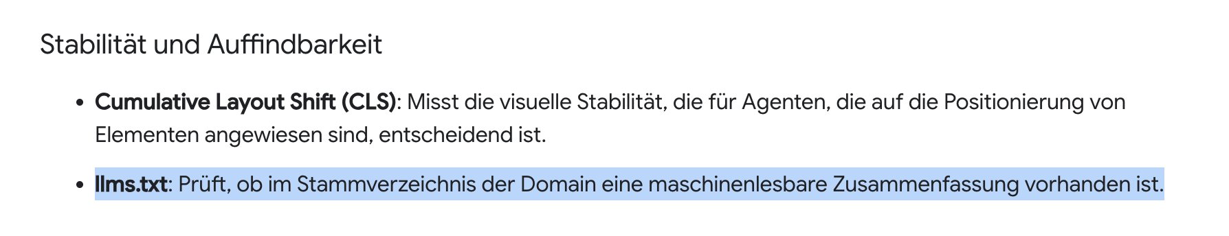Google Lighthouse: llms.txt Check