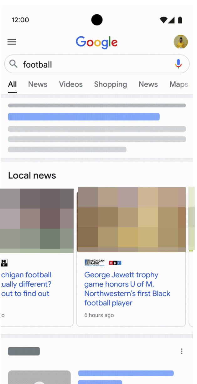 Google: Local News-Karussell