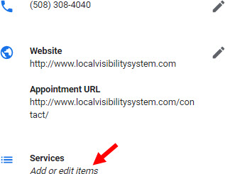 Google My Business: Services eintragen