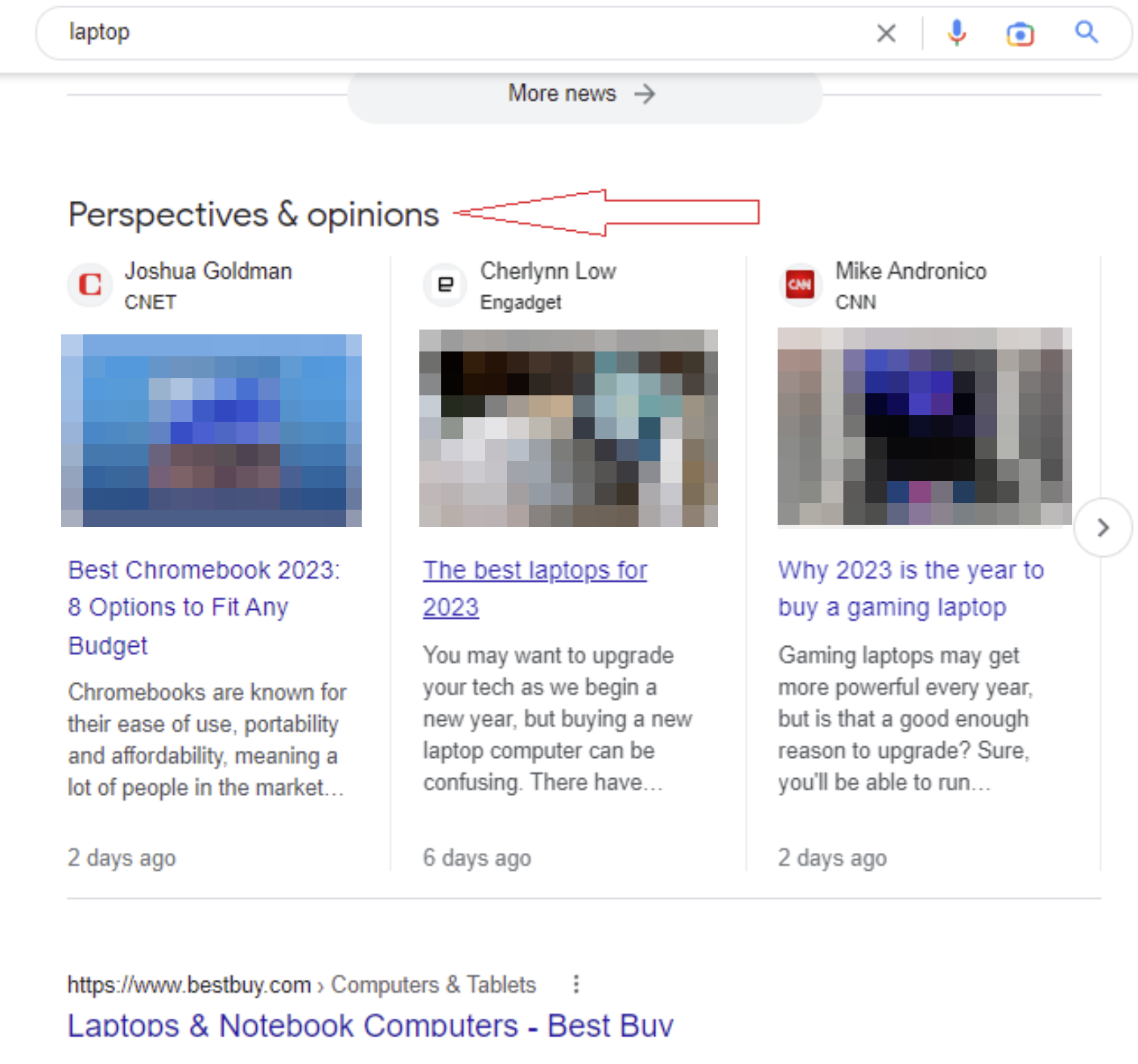 Google Perspectives & Opinions