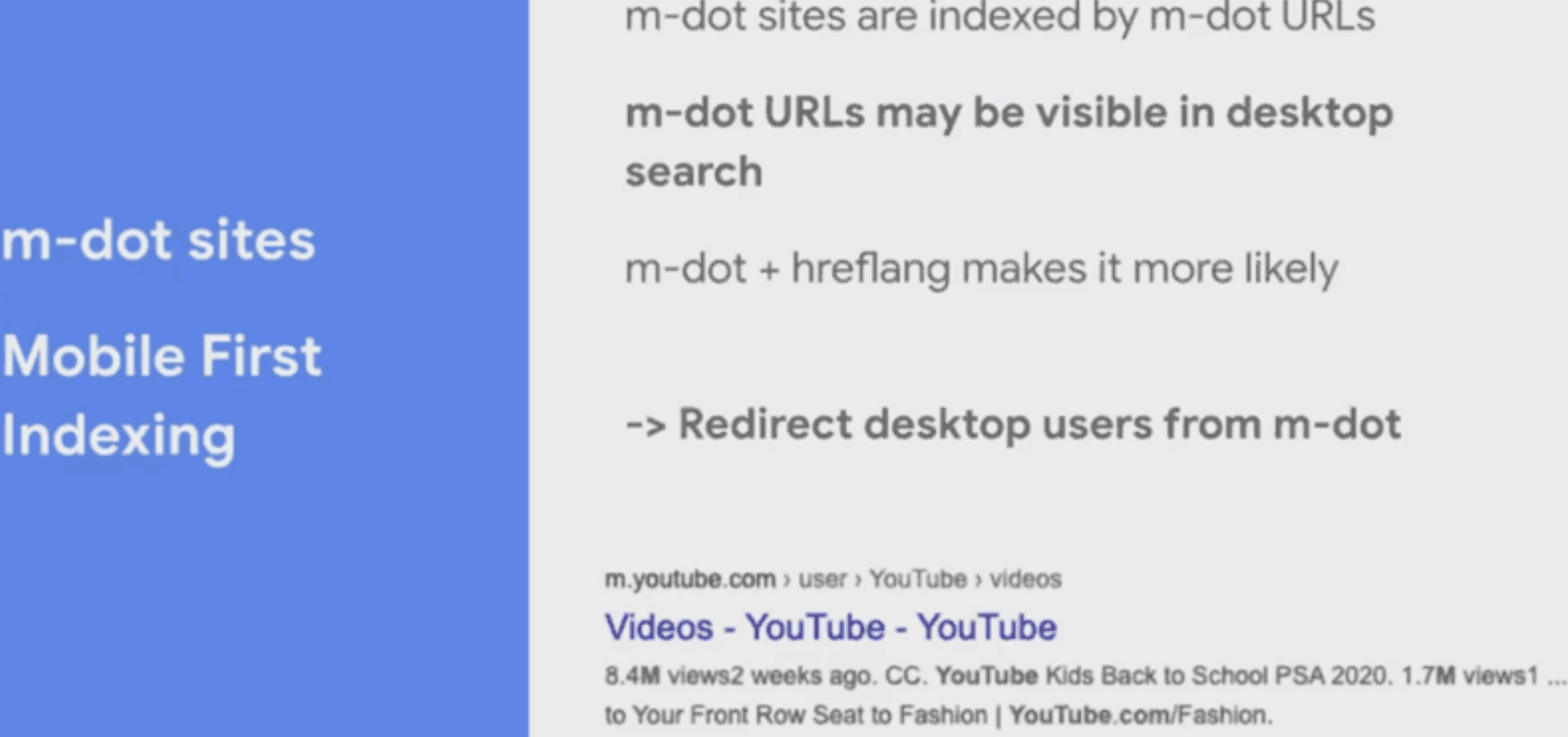 Google: Probleme mit mobilen URLs in der Desktop-Suche