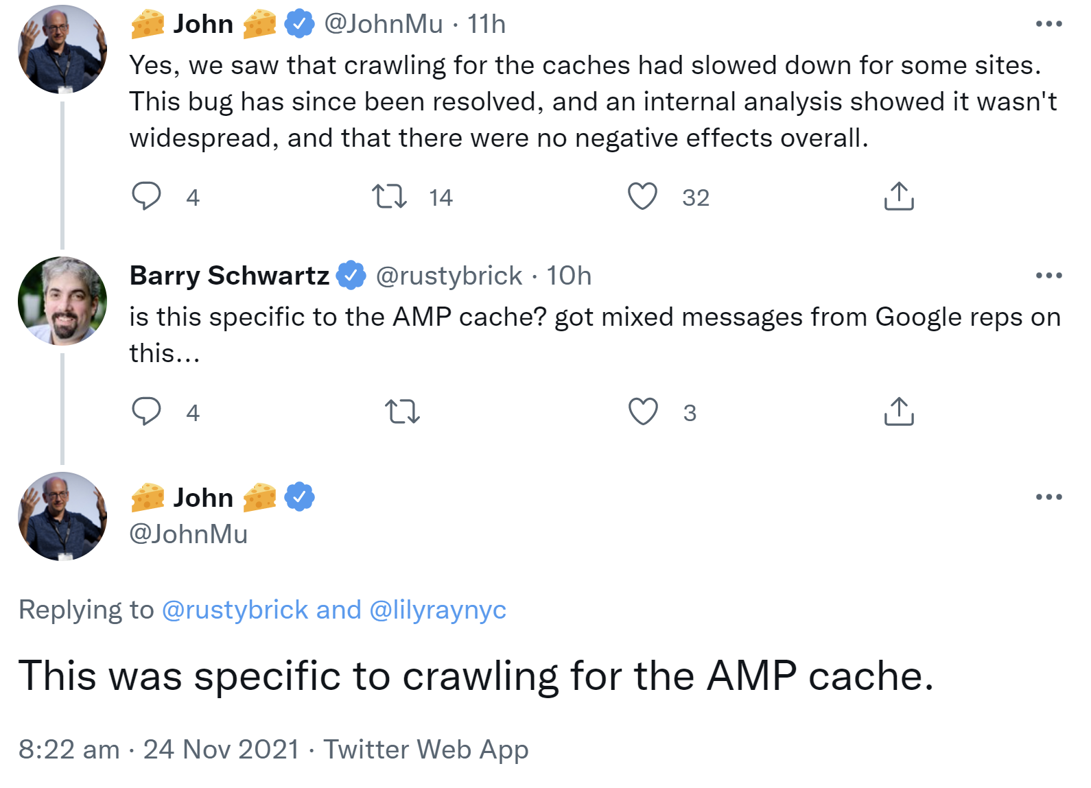 Google: Reduzierte Crawl-Rate bezog sich auf den AMP-Cache