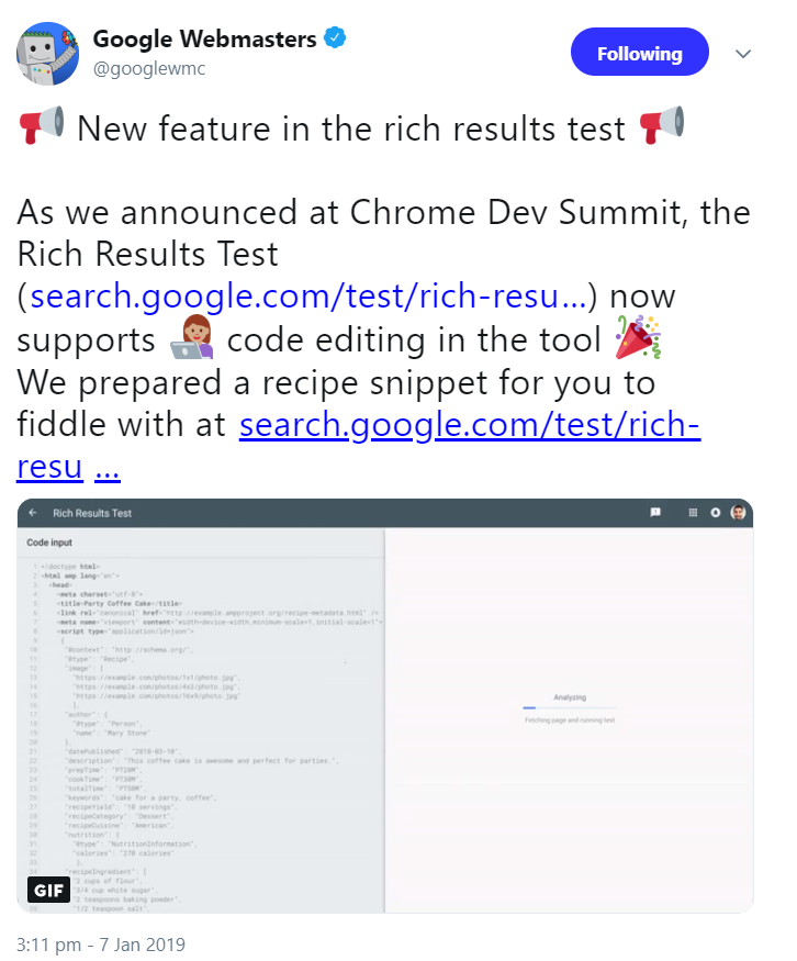 Google gibt Editierfunktion für Code im Rich Results Testing-Tool bekannt