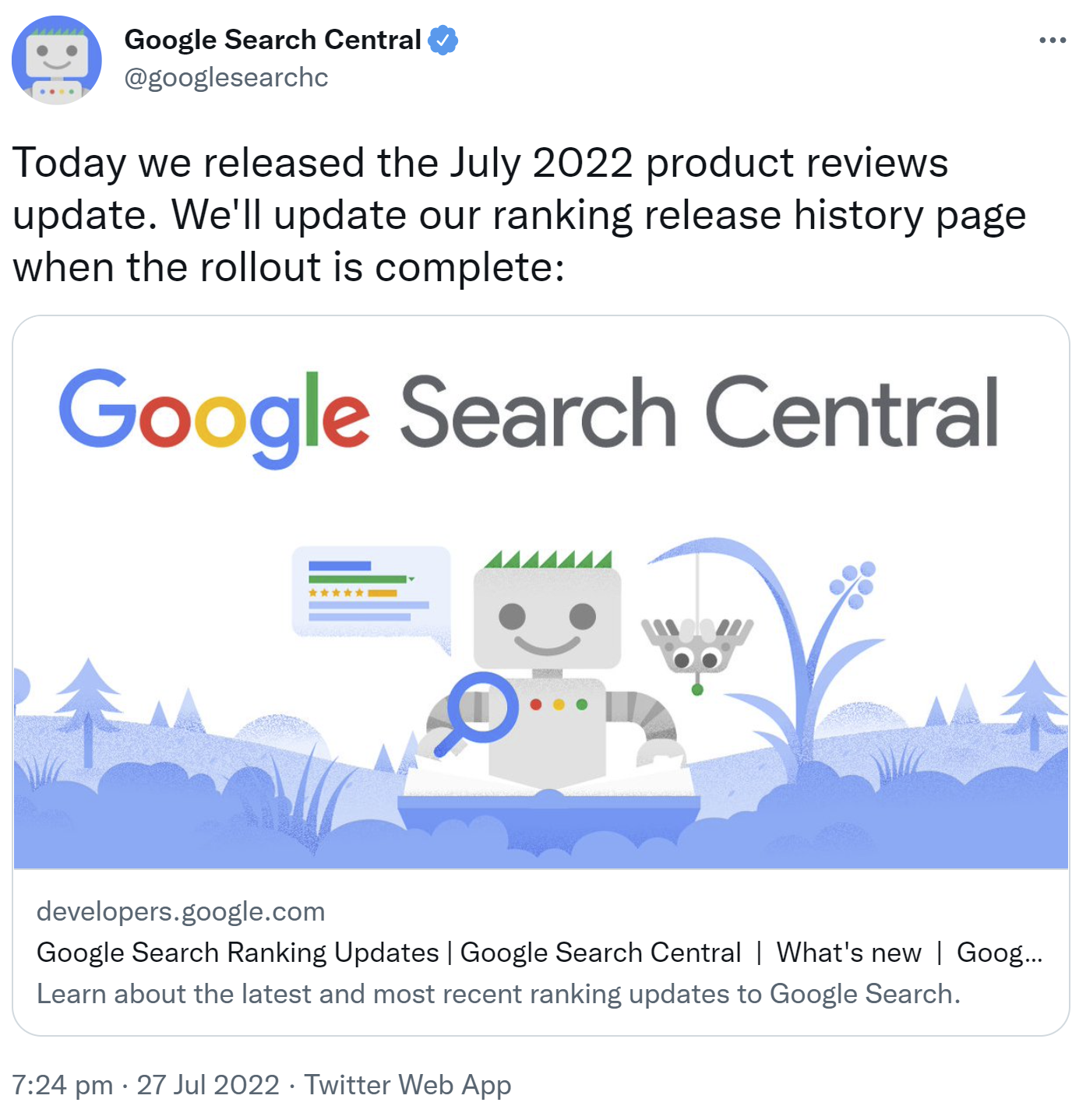 Google rollt July 2022 Product Reviews Update aus