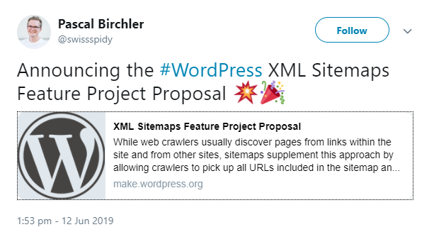 Google schlägt XML-Sitemaps als Kernfunktion für WordPress vor