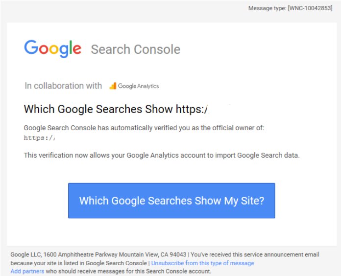 Google Search Console: Benachrichtigung für Seiteninhaber bei automatischer Freischaltung per Google Analytics