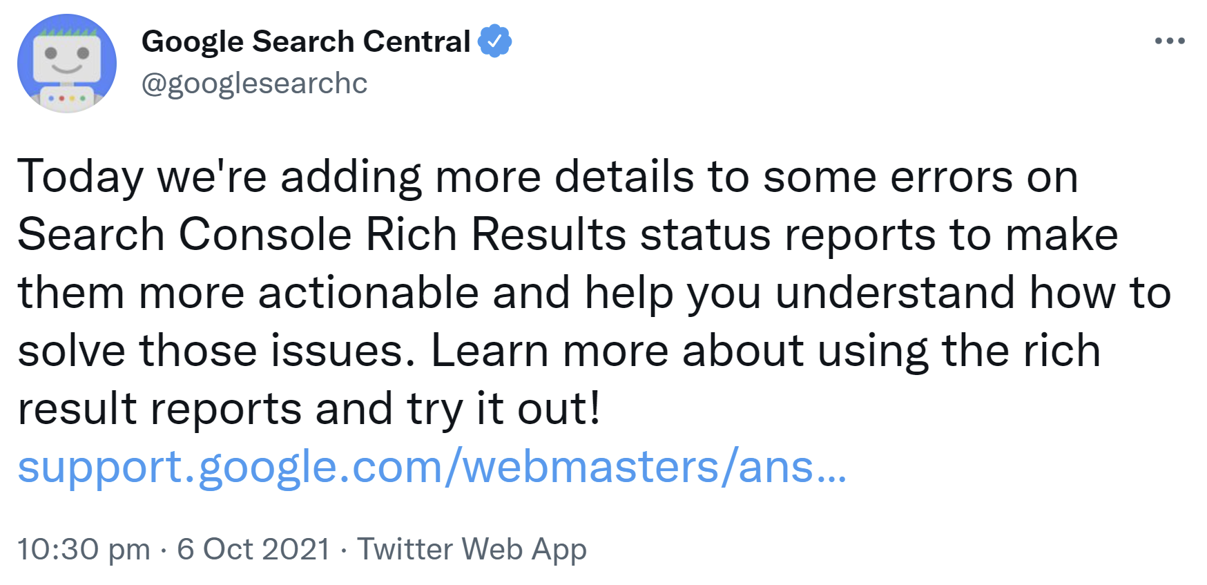Google Search Console: Bericht zu Rich Results erhält detailliertere Fehlermeldungen