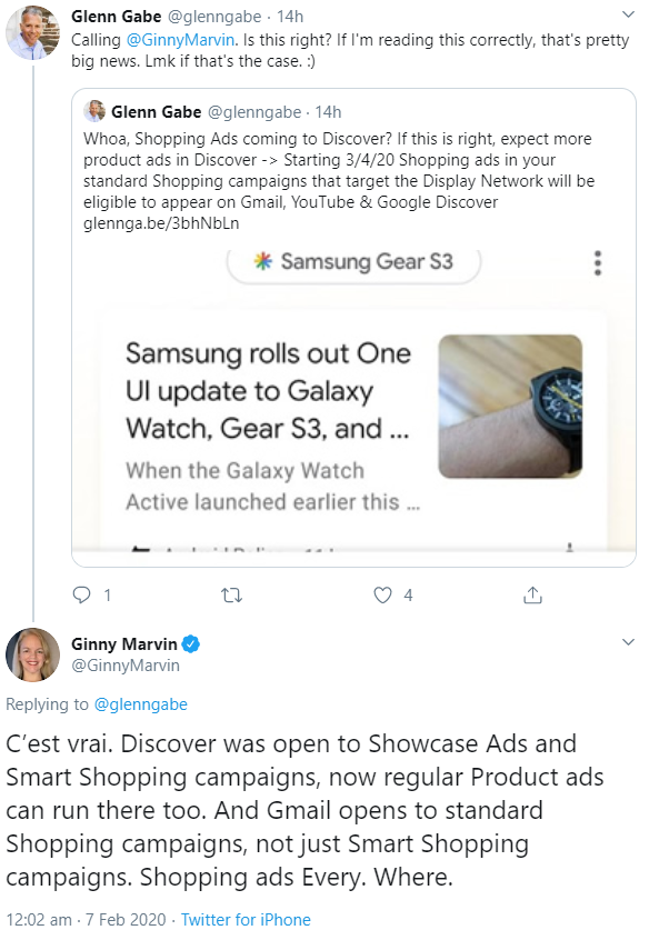 Shopping Ads auch bald in Google Discover