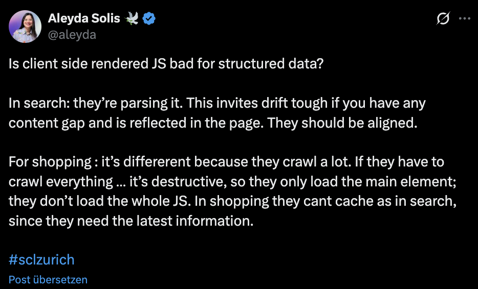 Google Shopping wartet nicht auf strukturierte Daten, die clientseitig per JavaScript erzeugt werden
