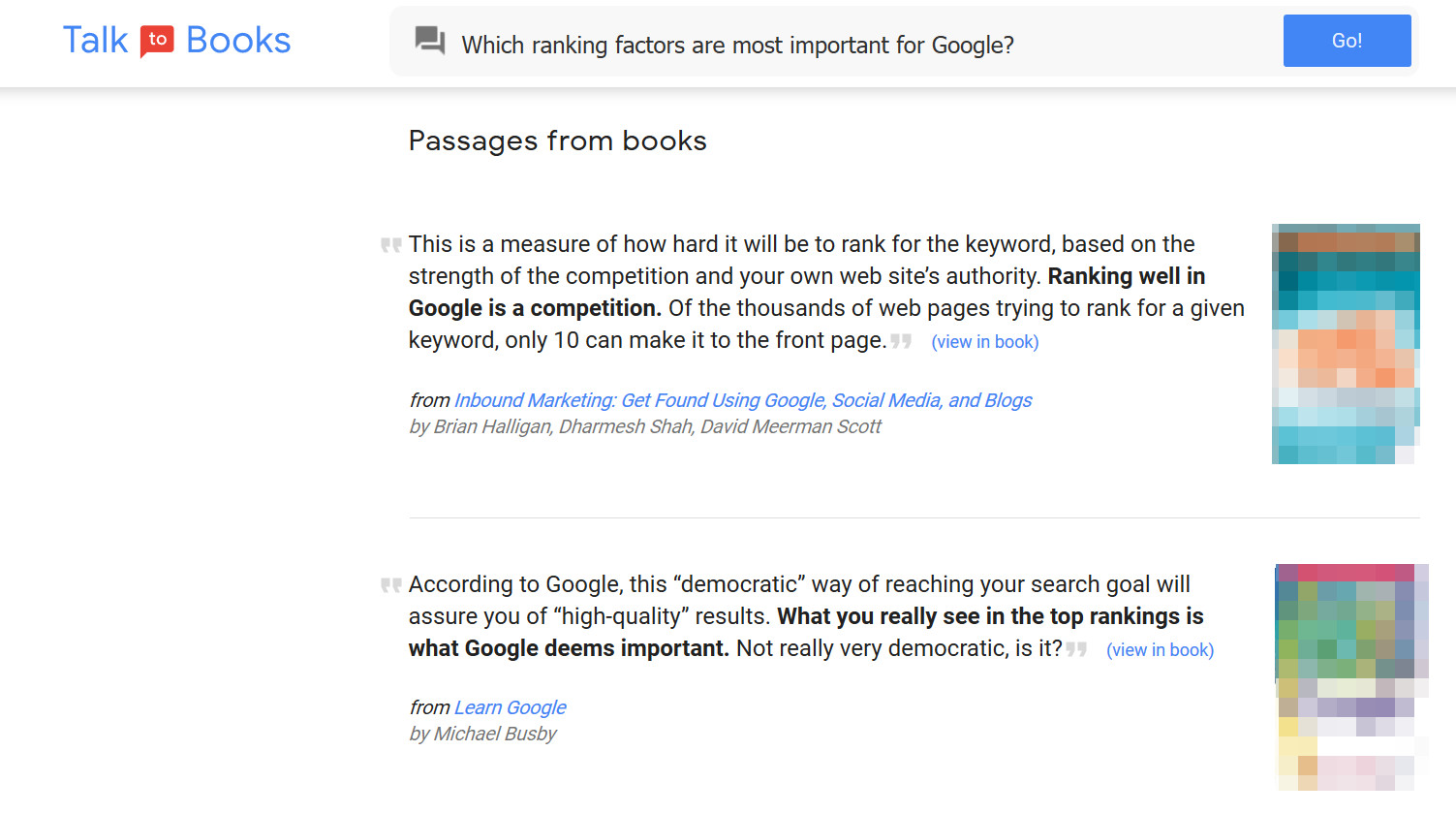 Google 'Talk to Books'
