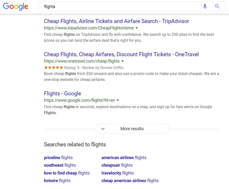 Google: Suchergebnisse ohne Paginierung auf dem Desktop