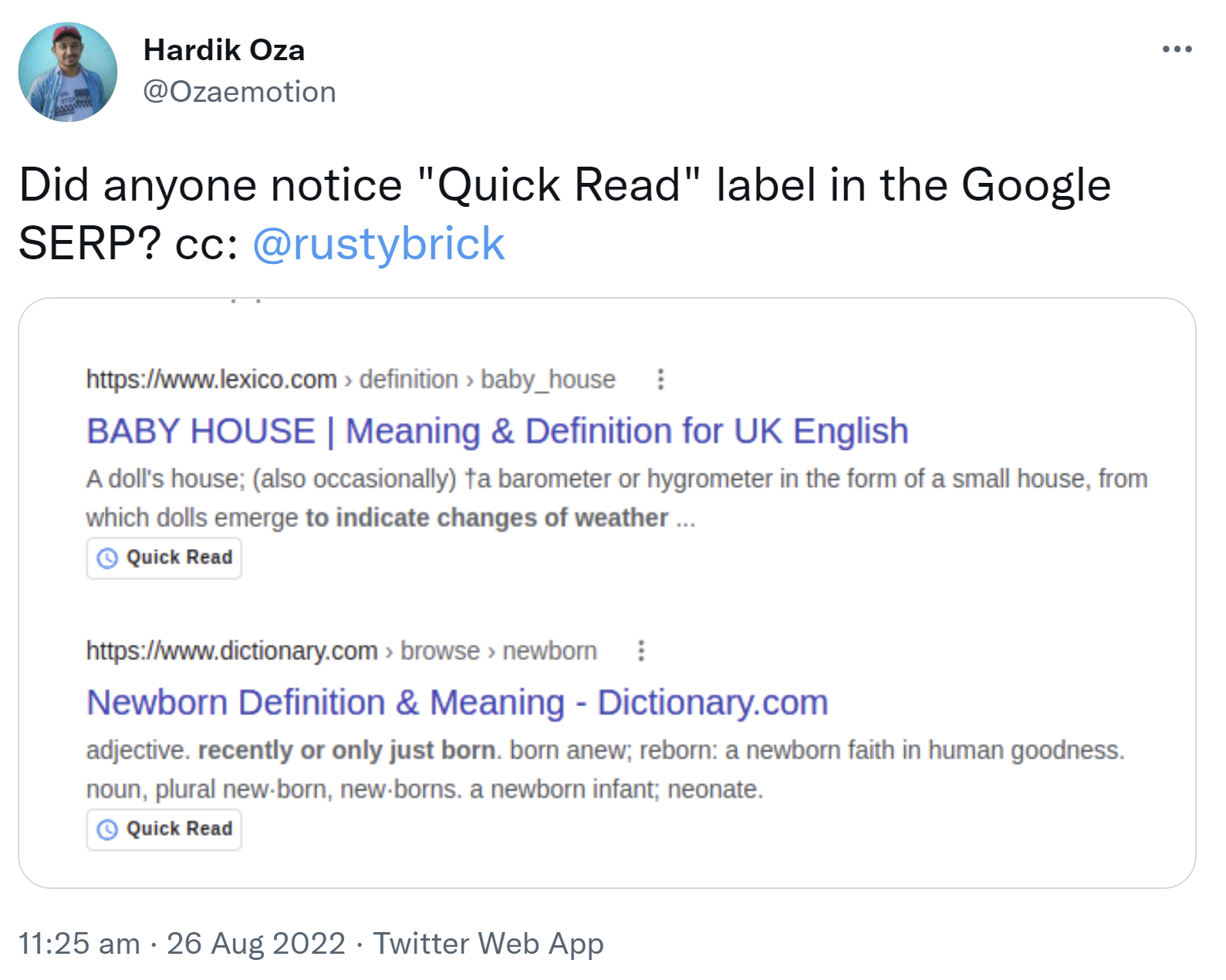 Google testet 'Quick Read'-Label für Suchergebnisse