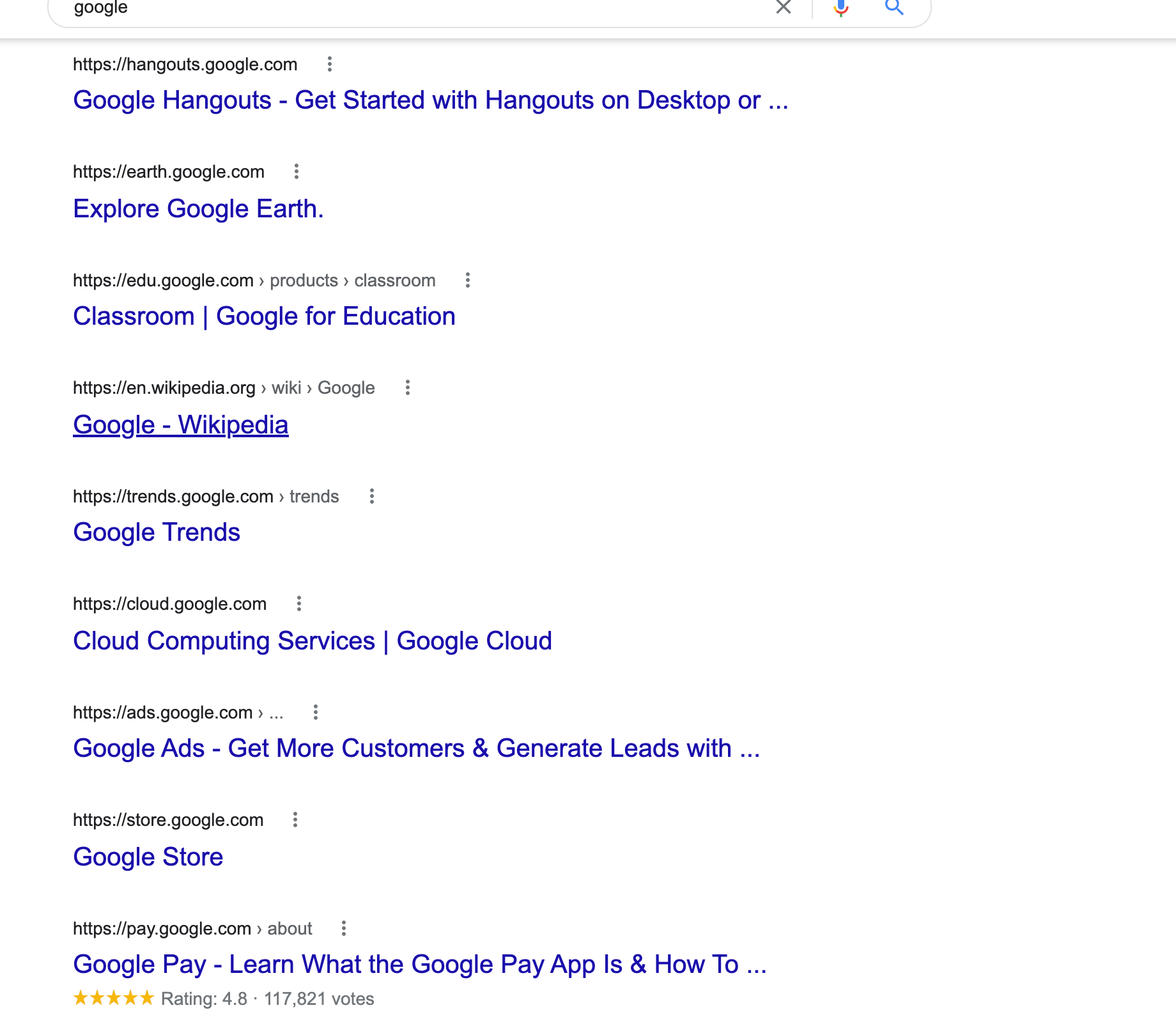 Google testet Suchergebnisse ohne Description
